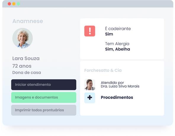 Facilidades da ficha de anamnese personalizável